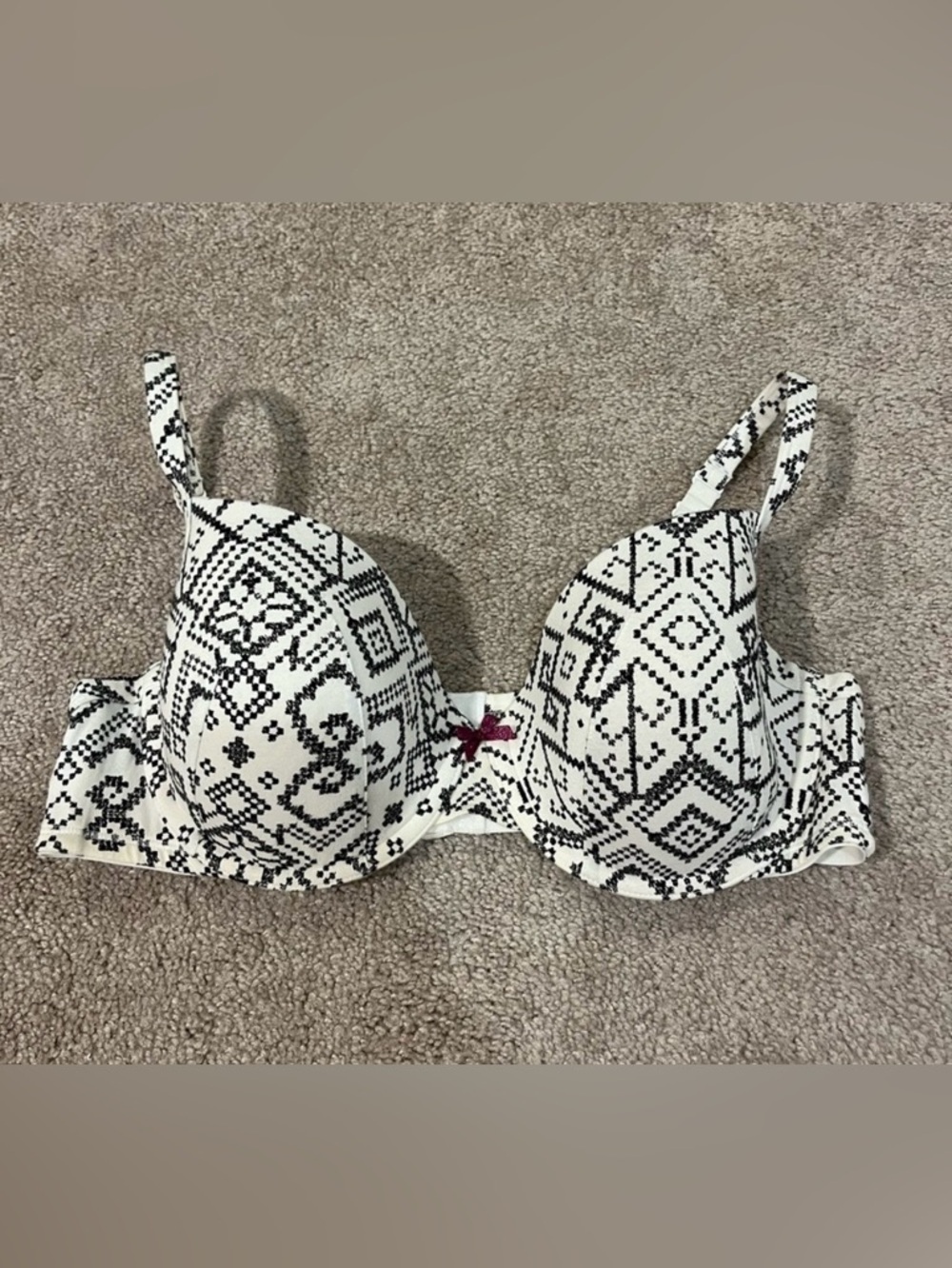 Cacique Cotton T-Shirt Patterned Bra